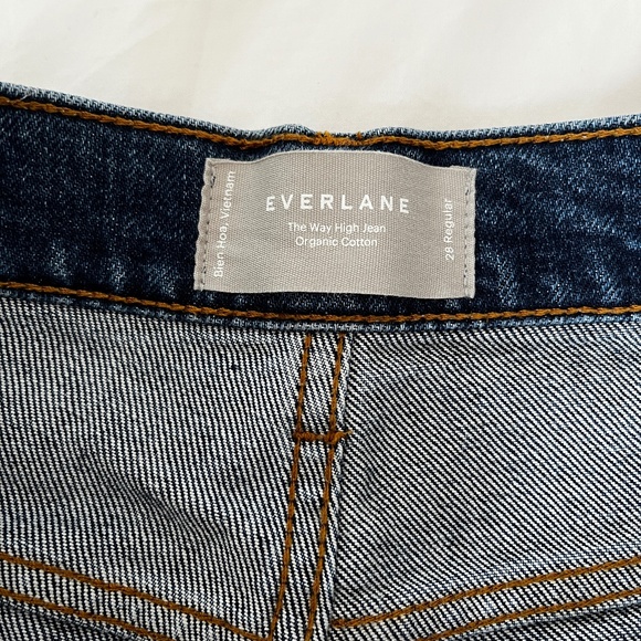 Everlane Straight Leg Jeans Dark Blue Essential Comfort - Picture 3 of 4